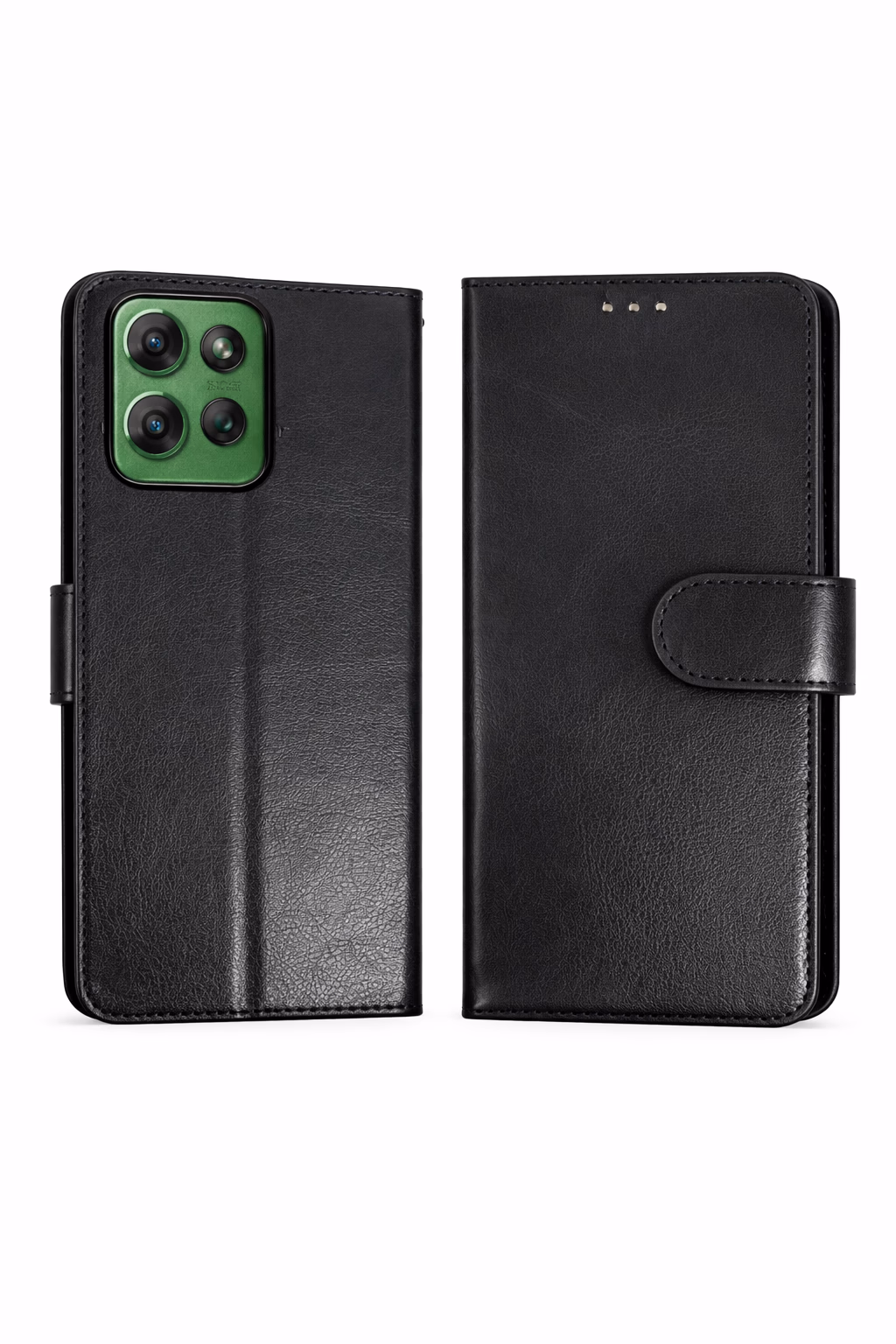 Motorola G-Power 2025 - Classic Leather Wallet - Black